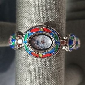 Vintage "Wans "Watch For Women CLOISONNE .